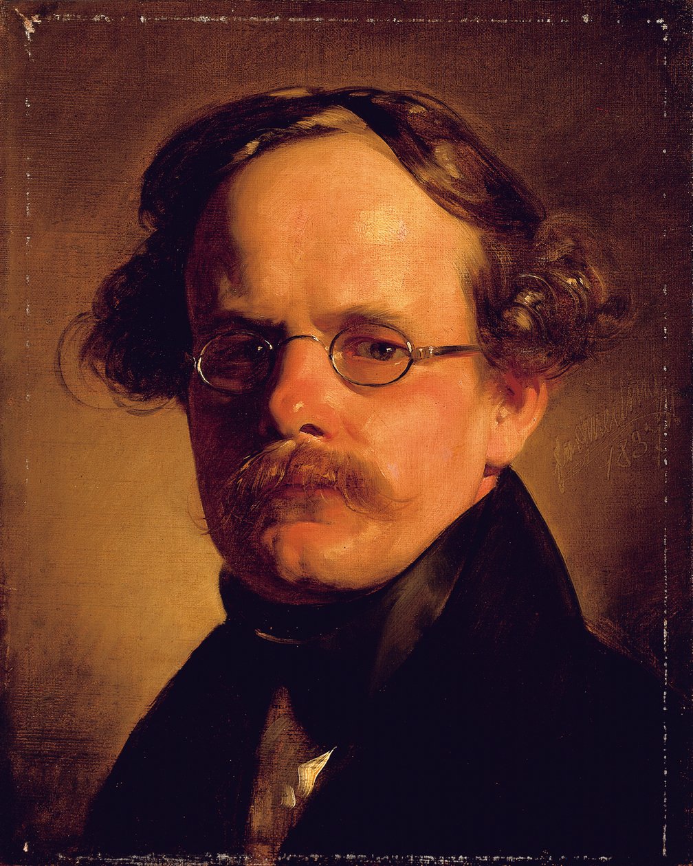 Portræt af gravøren Franz Xaver Stober, 1837 af Friedrich von Amerling