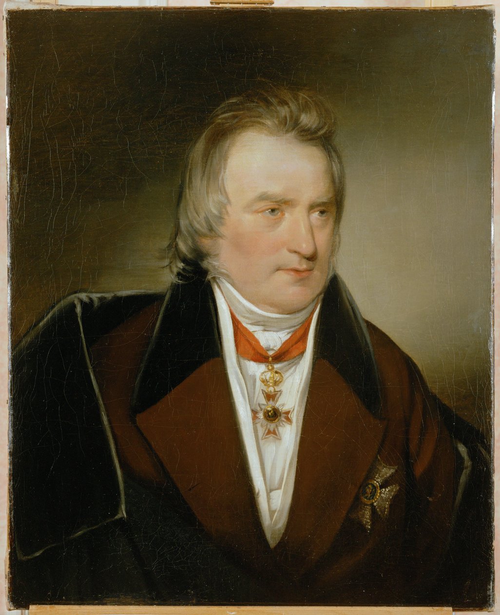 Professor Dr. Ignaz Rudolf Bischoff von Altenstern, overlæge i den østrigske hær, tidlig protektor for Amerling ... (maleri på lærred) af Friedrich von Amerling
