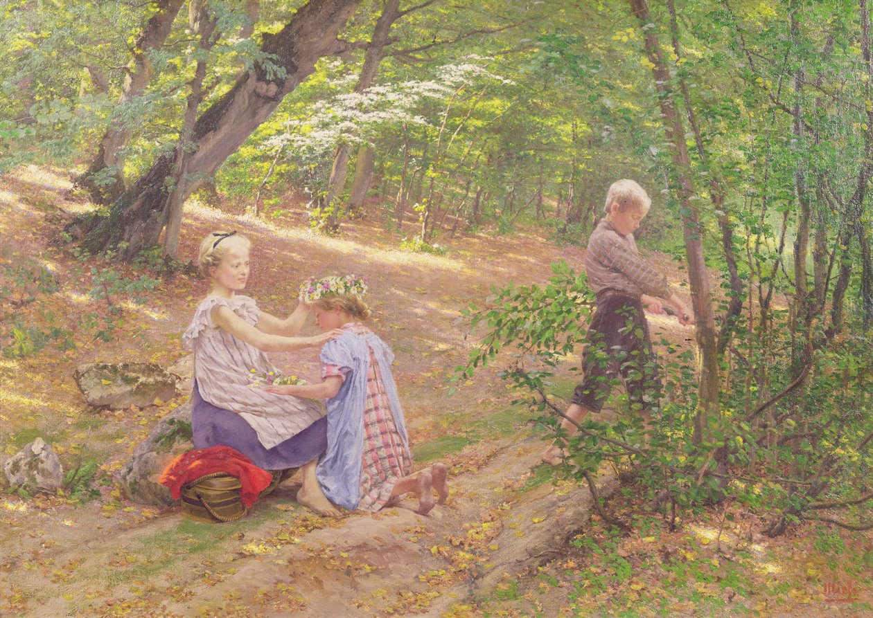 En krans af blomster, 1800-tallet af Frigyes Friedrich Miess