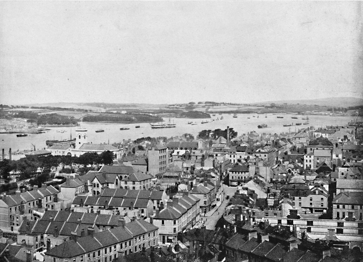 Devonport and the Hamoaze: From the Column, c1896 af Frith and Co