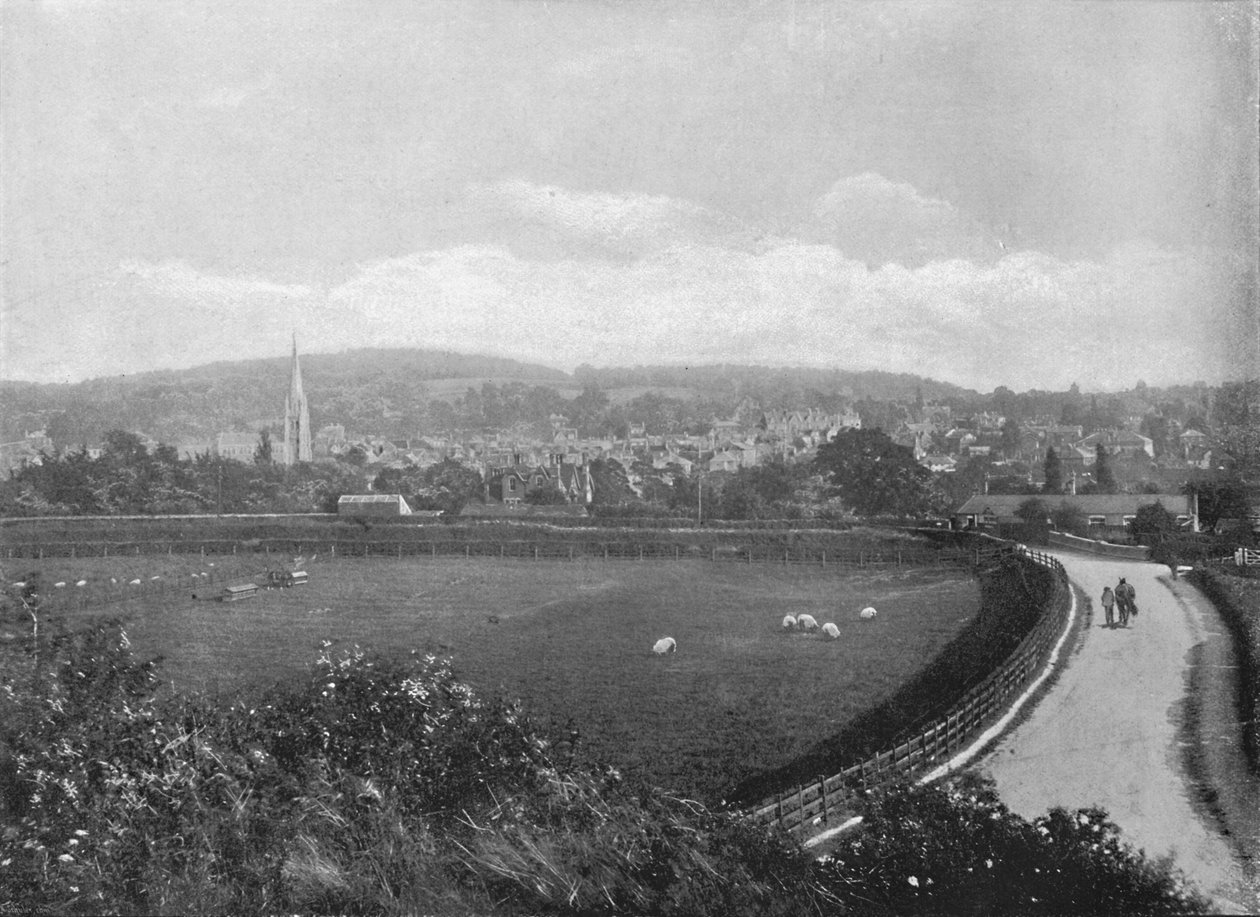 Dorking: Fra Above The Station, c1896 af Frith and Co