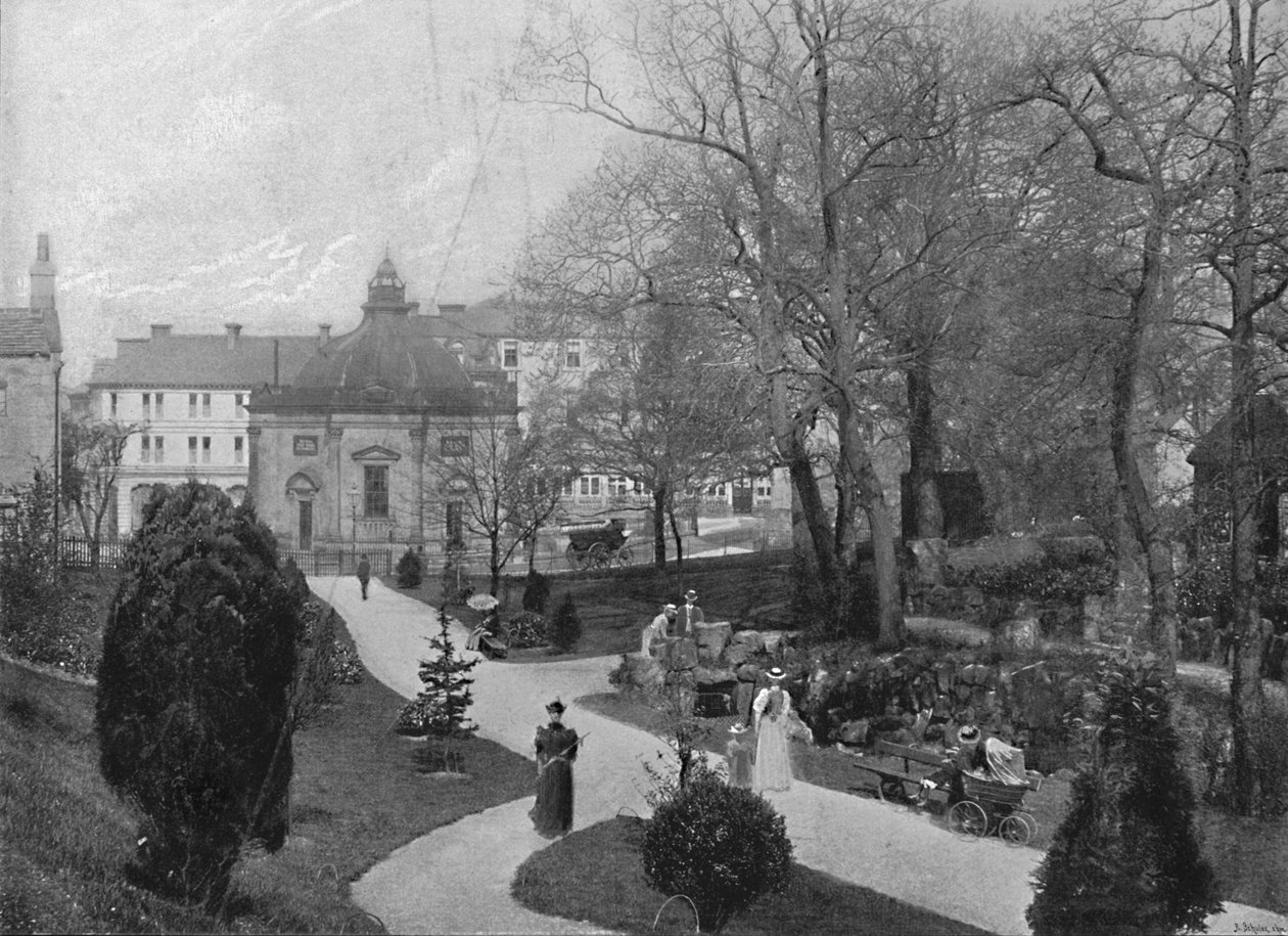 Harrogate: The Bog Gardens Sulphur Well, c1896 af Frith and Co
