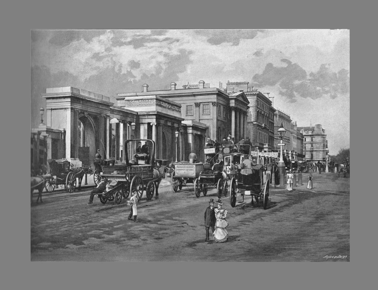 Hyde Park Corner, London, c1900 af Frith and Co