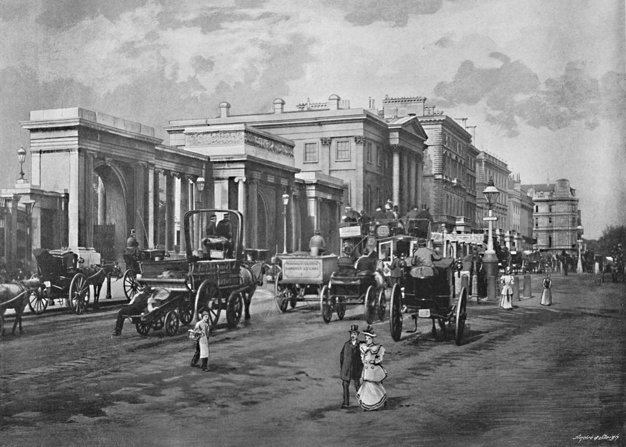 Hyde Park Corner, c1896 af Frith and Co
