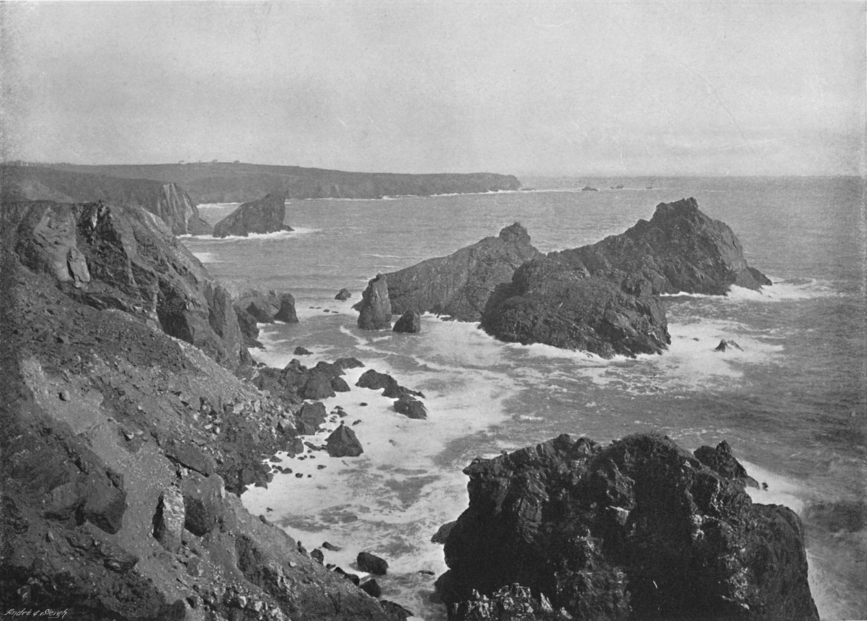 Old Lizard Head og Kynance Cove, c1896 af Frith and Co