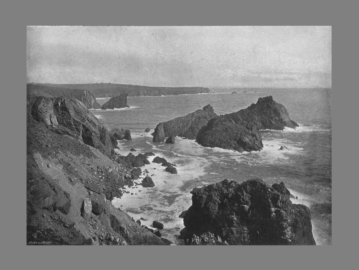 Old Lizard Head og Kynance Cove, c1900 af Frith and Co