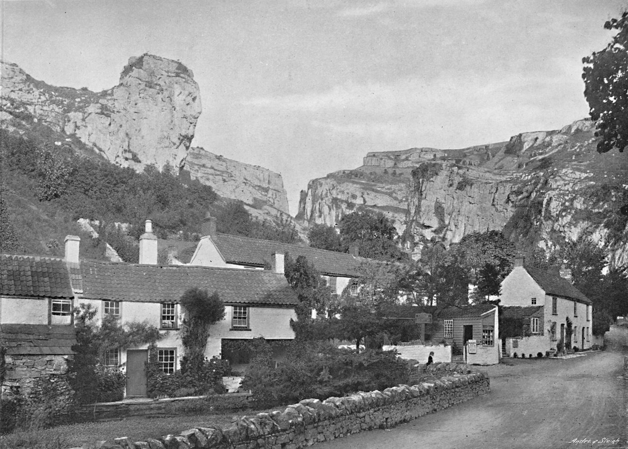Løveklippen, Cheddar, c1896 af Frith and Co