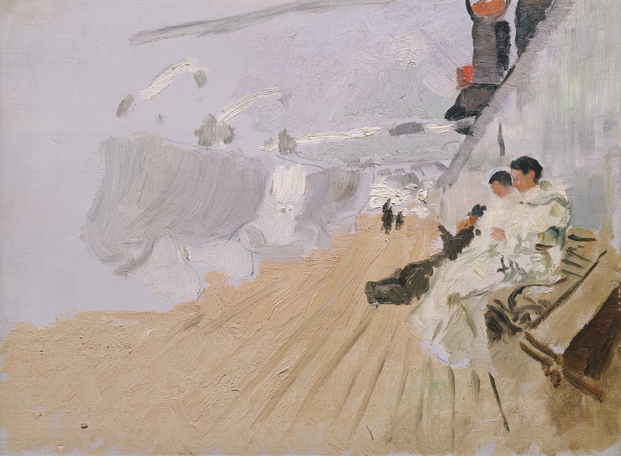 Munke på dækket af Fritz Thaulow