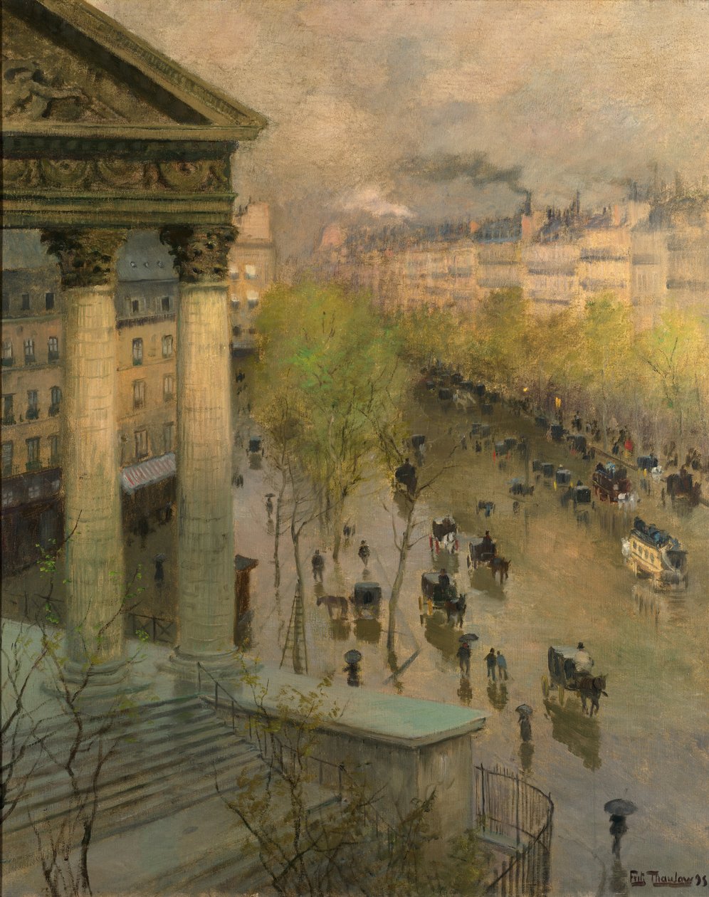 Boulevard de la Madeleine i Paris af Frits Thaulow