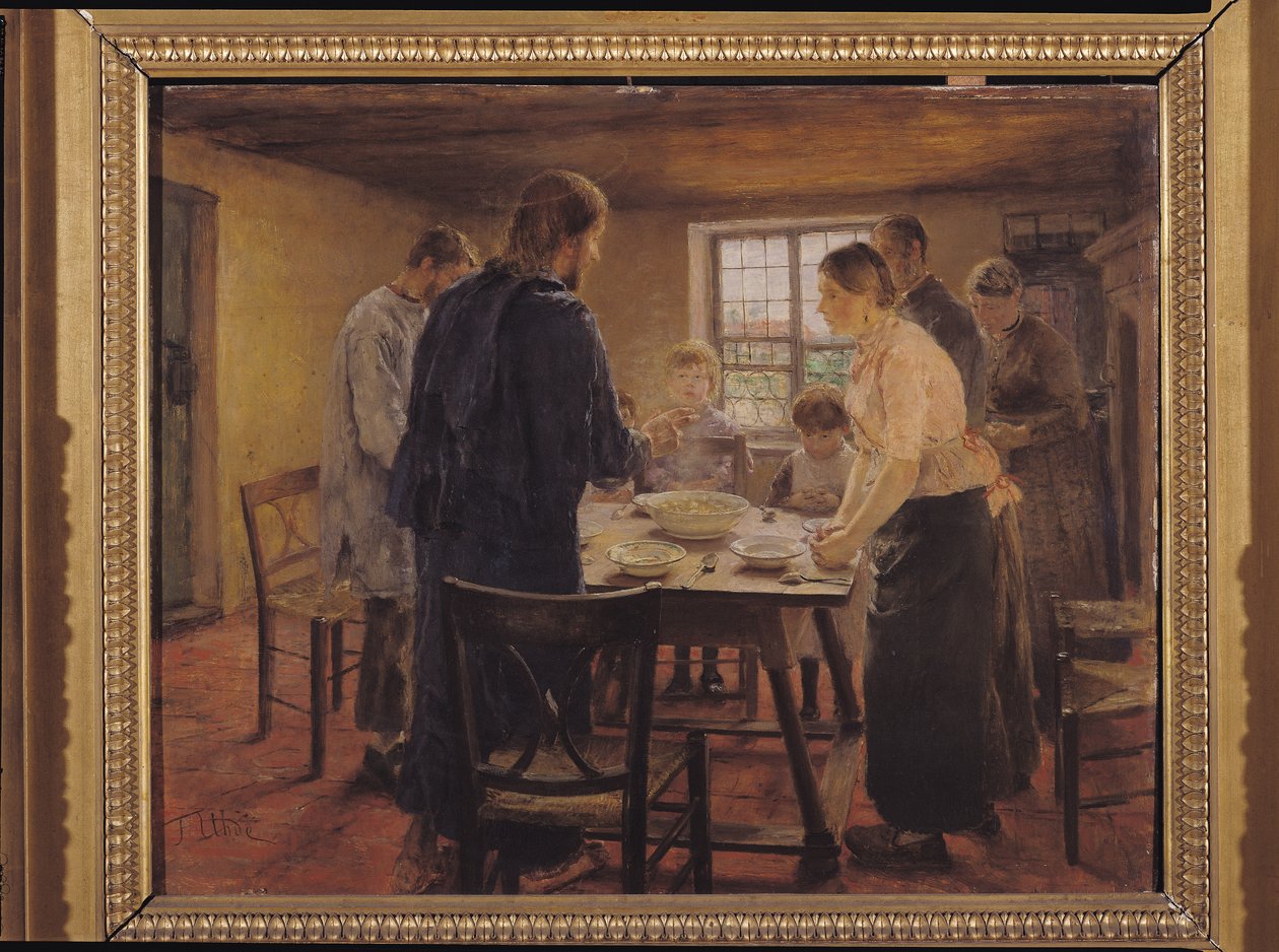 Kristus med bønderne, ca. 1887-88 af Fritz von Uhde