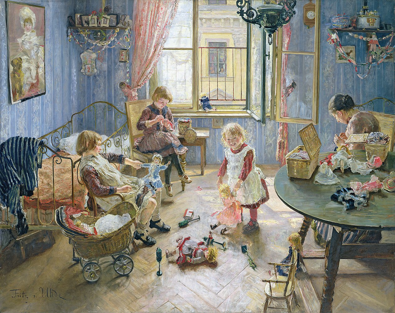 Planteskolen, 1889 af Fritz von Uhde