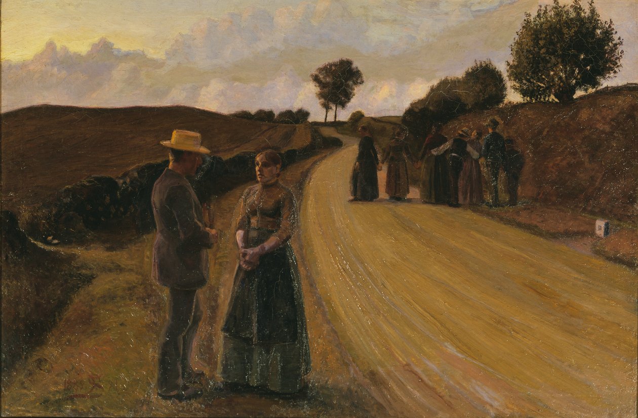 Kærlighedsfremstilling om aftenen, 1889-91 af Fritz Syberg