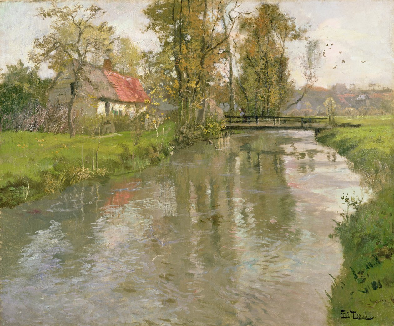 Flodlandskab, ca.1897 af Frits Thaulow