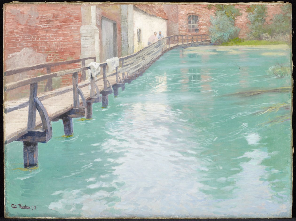 Møllerne i Montreuil-sur-Mer, Normandiet, 1891 af Frits Thaulow