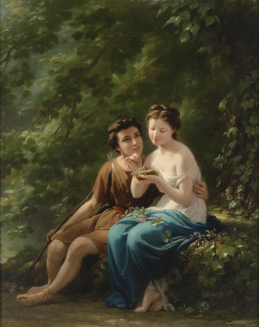Idyl i skoven af Fritz Zuber Buhler