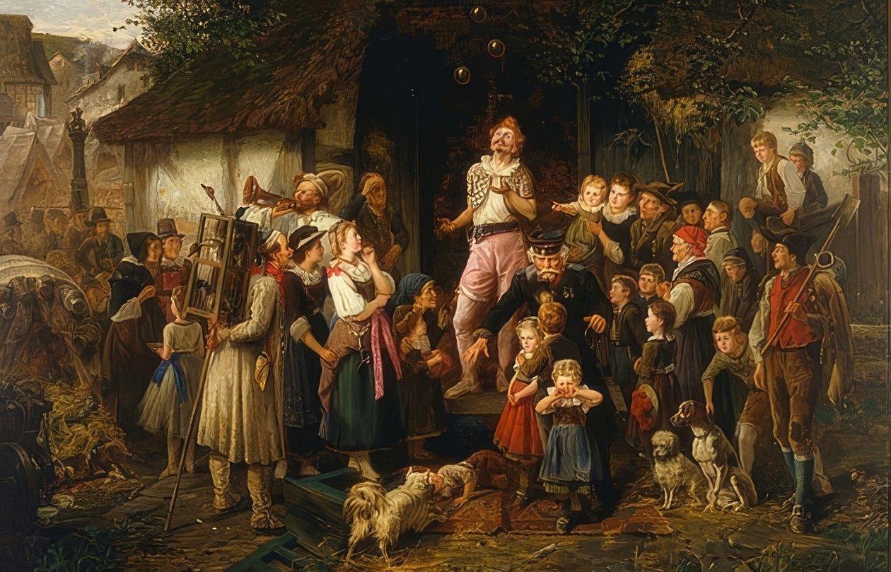 Jongløren: en landsbyfest. 1873 af Fritz Beinke