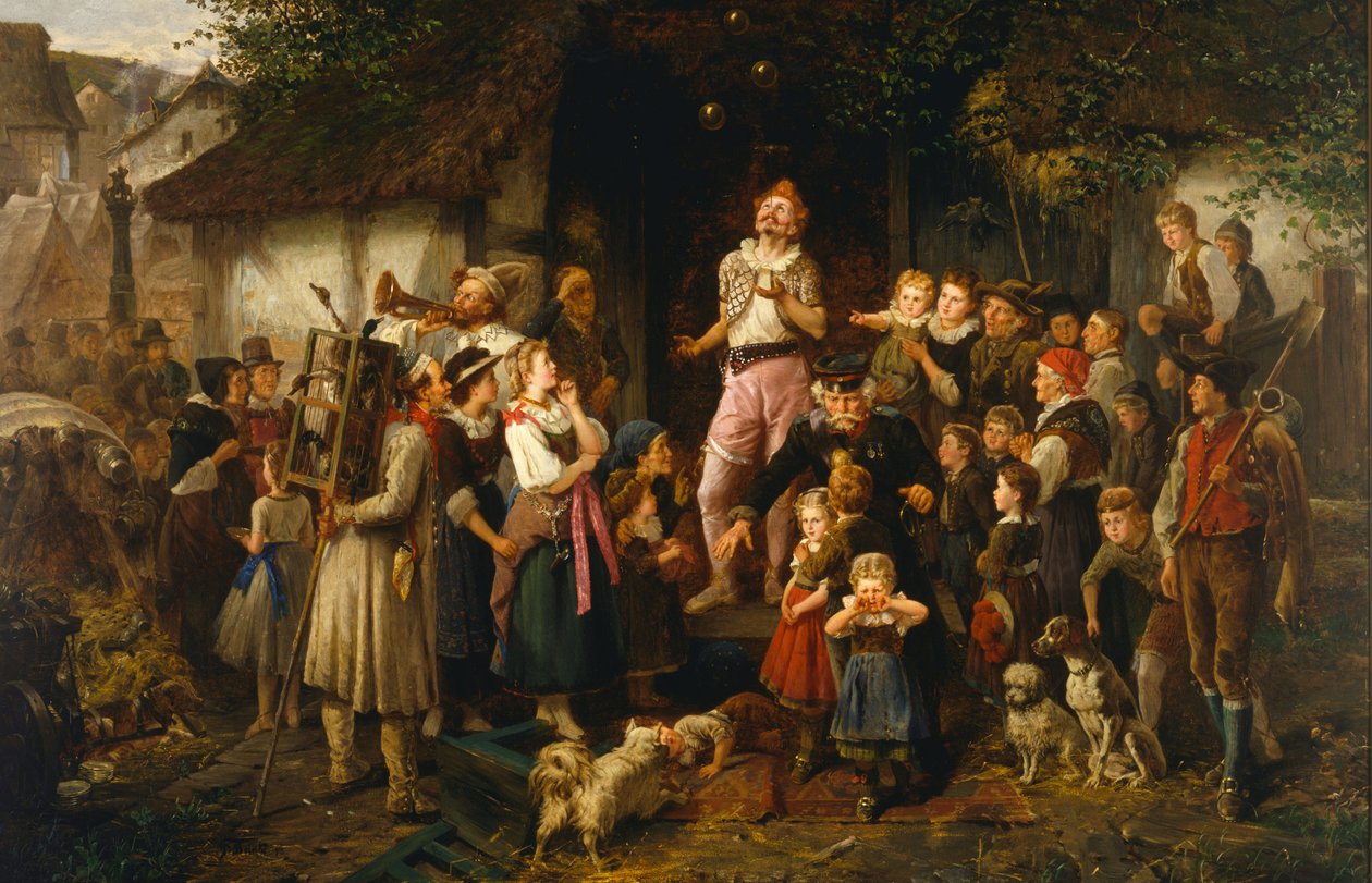 Jongløren: en landsbymesse, 1873 af Fritz Beinke