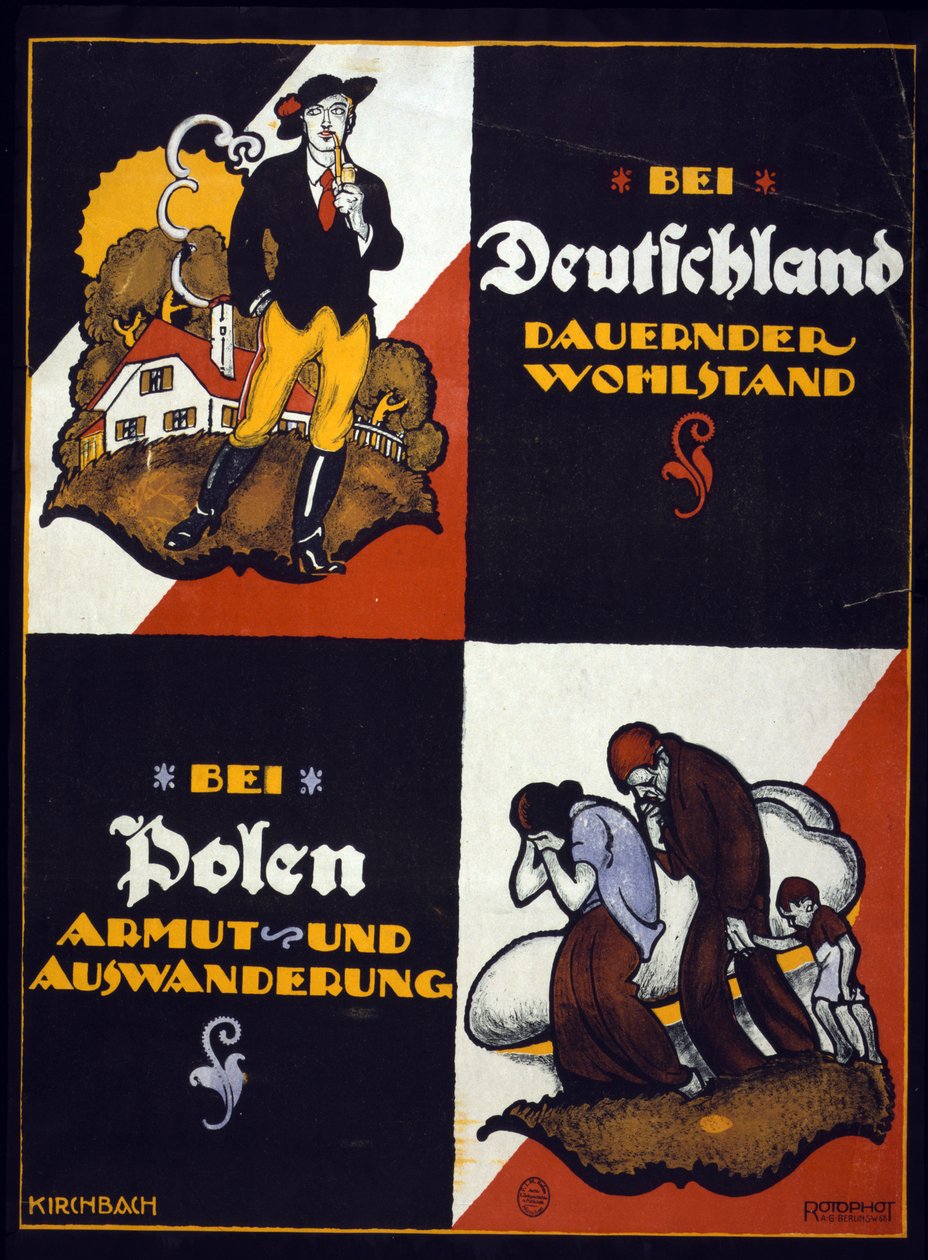 Tysk anti-polsk plakat af Fritz Gottfried Kirchbach
