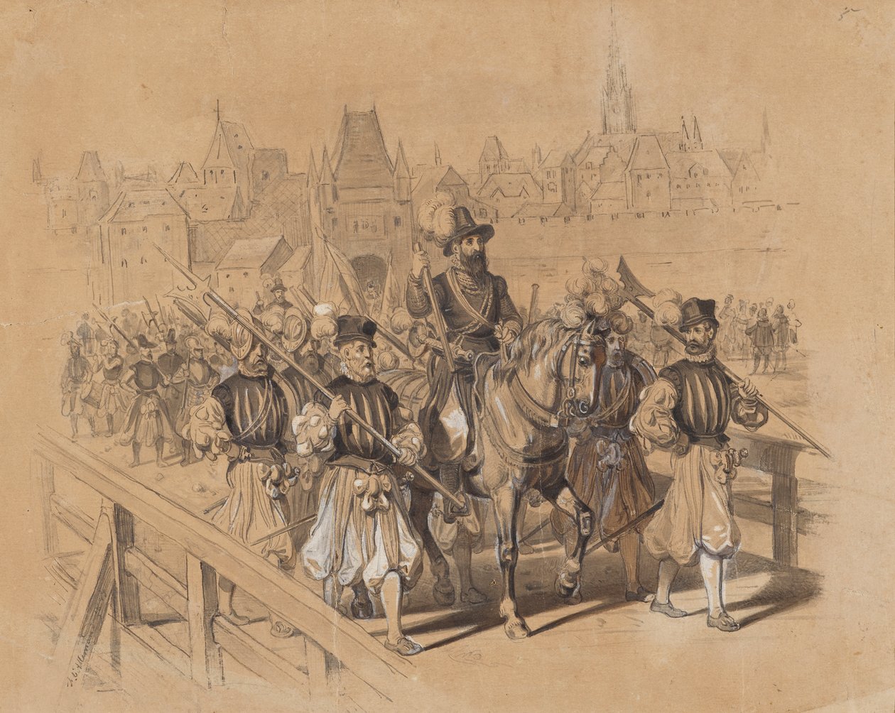 Velkomst af en prins af borgmesteren og borgerregimentet i Wien af Fritz L