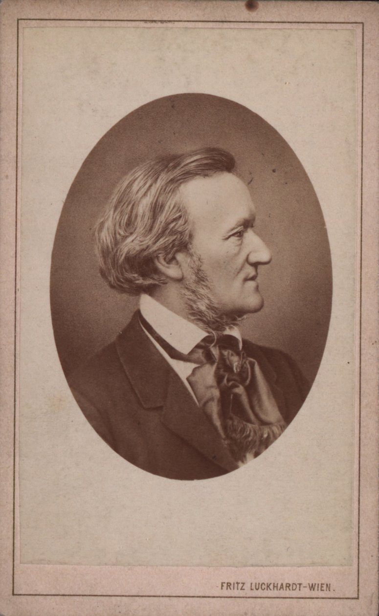 Portræt af komponisten Richard Wagner 1813-1883, ca. 1875. af Fritz Luckhardt