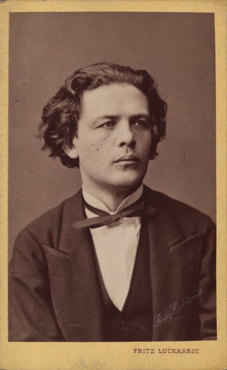 Portræt af komponisten Anton Rubinstein 1829-1894, ca. 1870. af Fritz Luckhardt