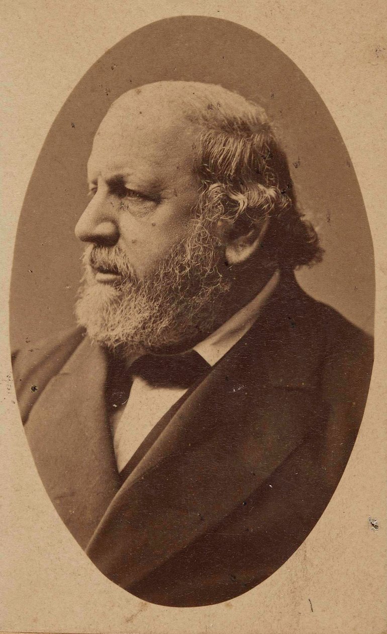 Portræt af komponisten Ferdinand von Hiller 1811-1885, ca. 1880. af Fritz Luckhardt