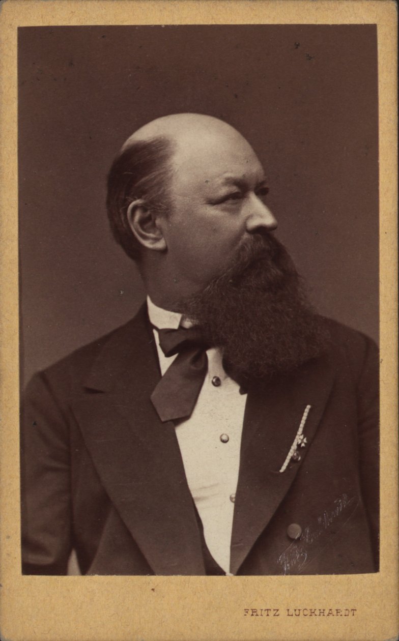 Portræt af komponisten Franz von Suppè 1819-1895, ca. 1880. af Fritz Luckhardt