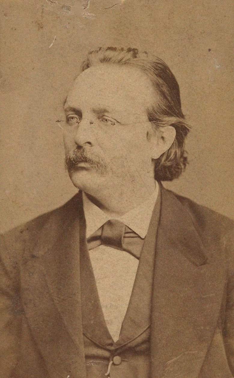 Portræt af organisten og komponisten Edmund Kretschmer 1830-1908, ca. 1880. af Fritz Luckhardt