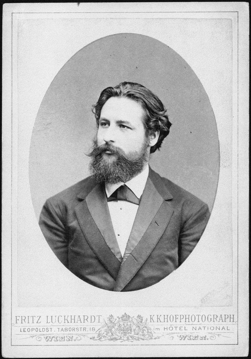 Portræt af pianisten og komponisten Heinrich Karl Johann Hofmann 1842-1902. af Fritz Luckhardt
