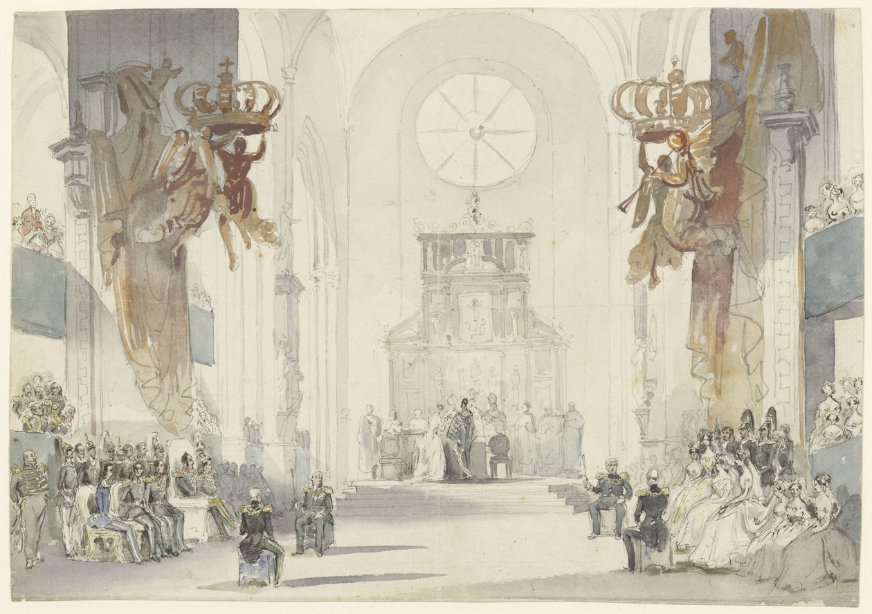 Ægteskab med prinsesse Louise med prins Karel van Zweden af Fritz Ludwig von Dardel