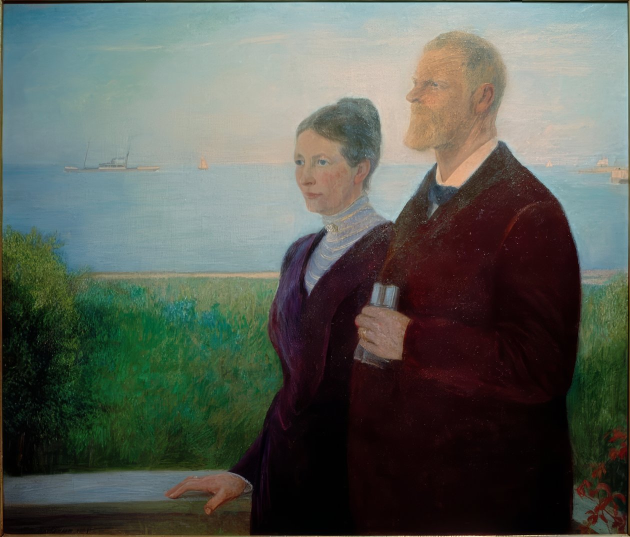 Dobbeltportræt (Woermann) af Fritz Mackensen