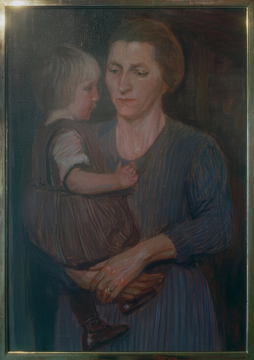 Mor og barn af Fritz Mackensen