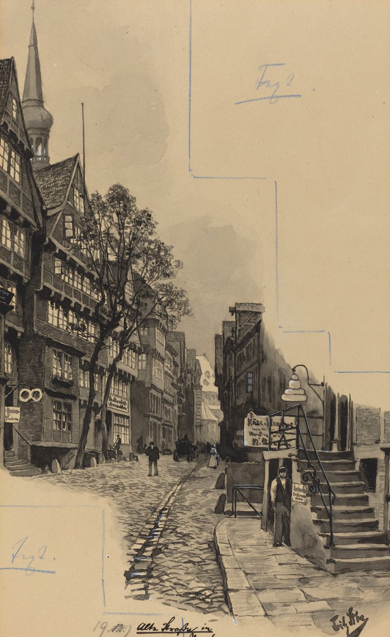 Gammel gade af Fritz Stoltenberg