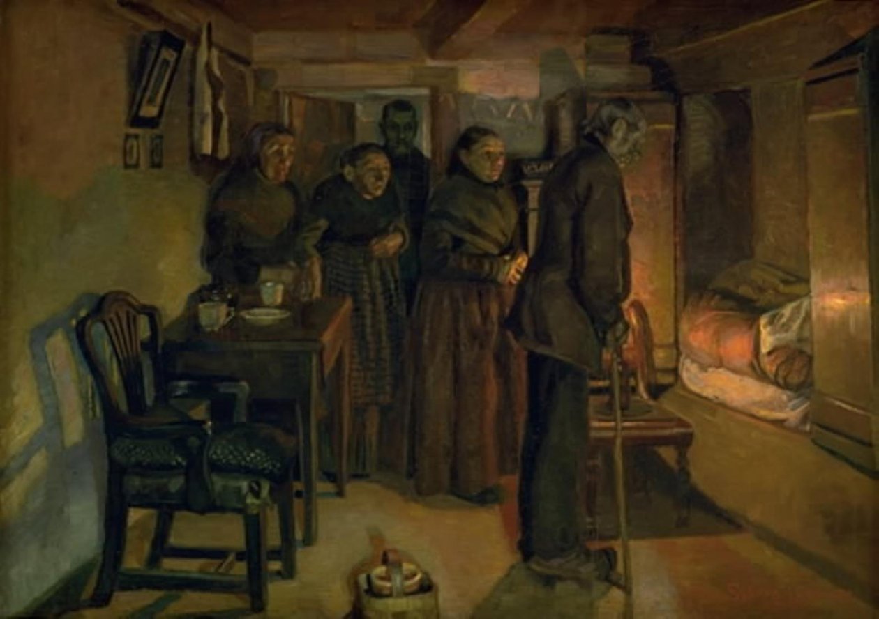 Ved et dødsleje af Fritz Syberg