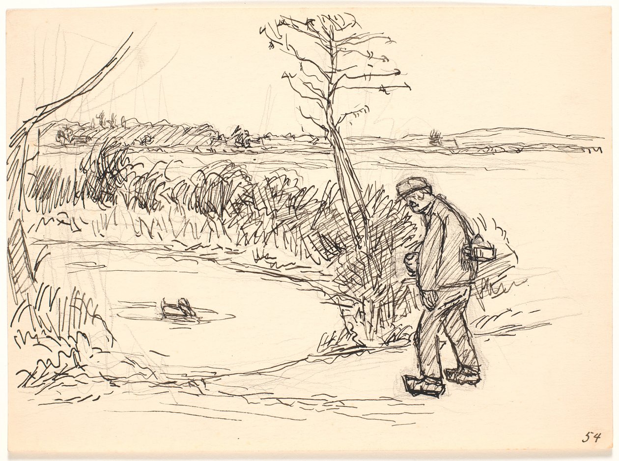 Bonden ved den frosne sø af Fritz Syberg