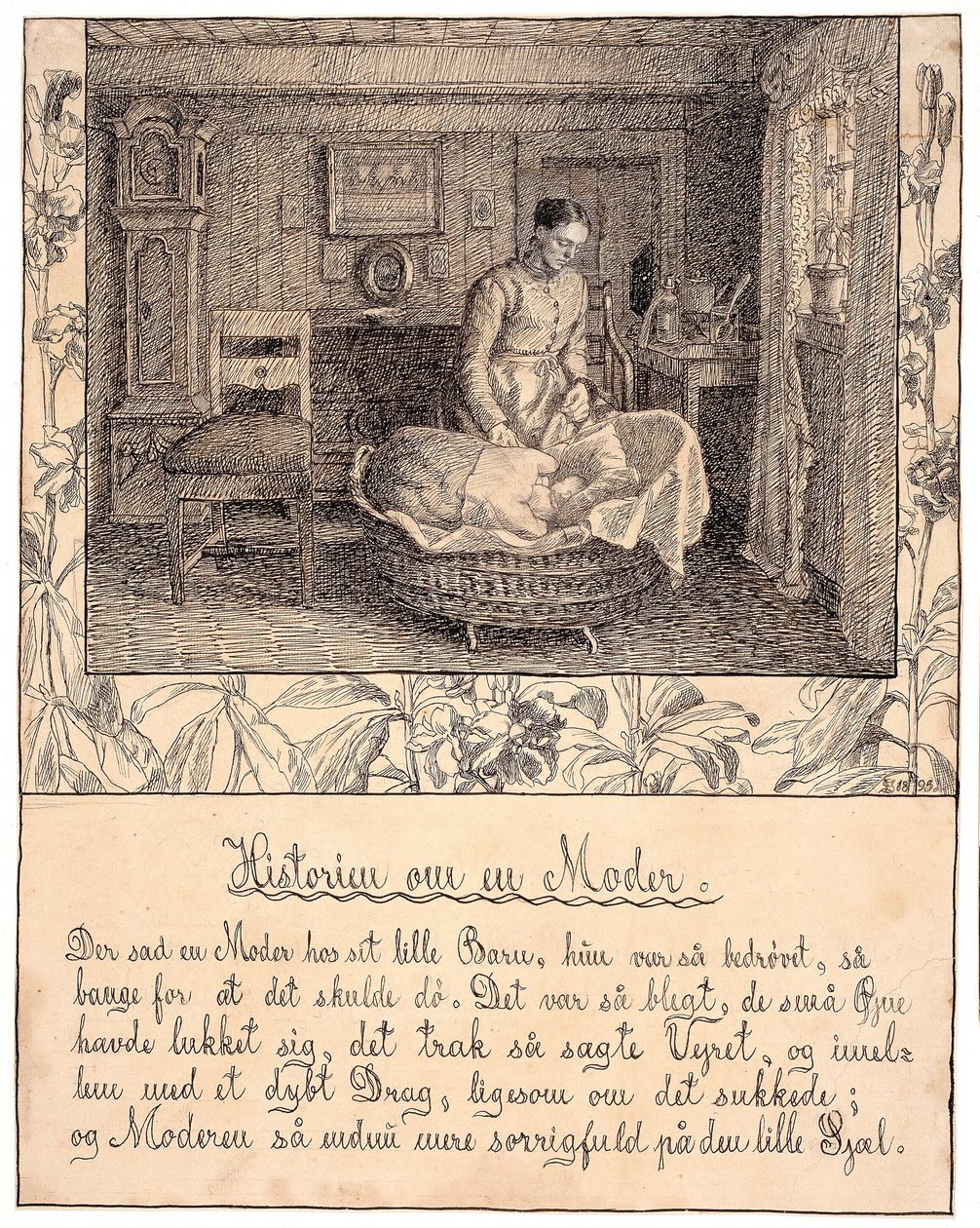 Der sad en Moder hos sit lille Barn... af Fritz Syberg
