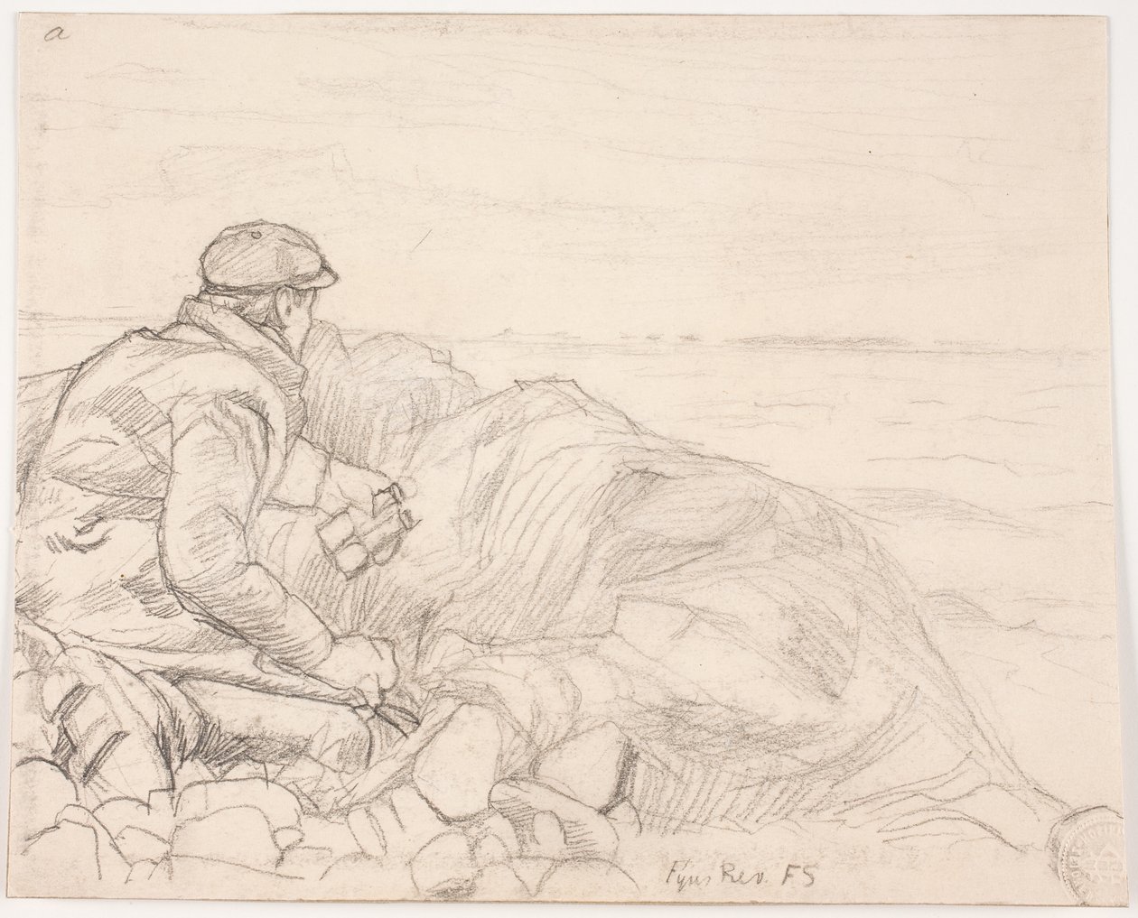 Johannes Larsen gør studier af Fritz Syberg