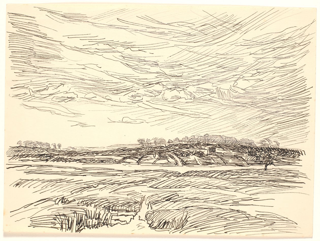 Landskab med marker af Fritz Syberg