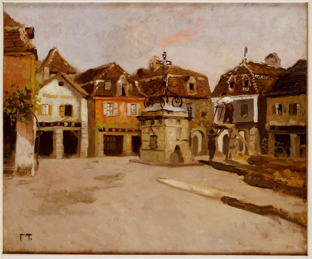 En Byplads af Frits Thaulow