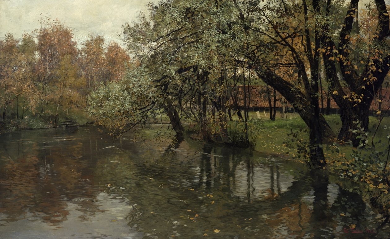 Efterårsdag af Akerselva af Fritz Thaulow