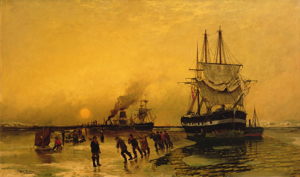 Støde ind i af Fritz Thaulow