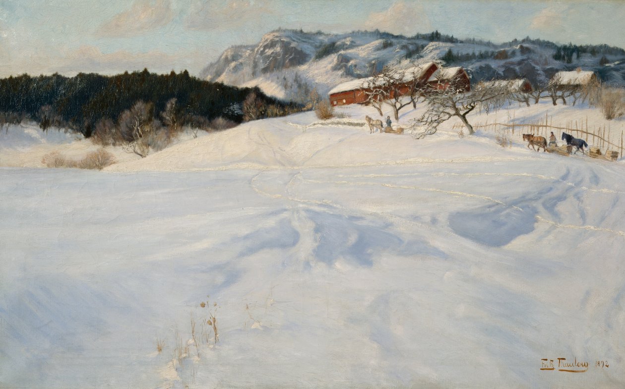 Fleskum farm af Fritz Thaulow