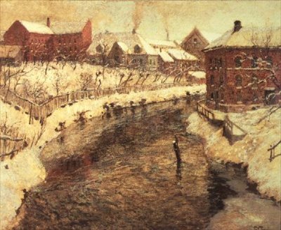 Fra Nybroen-broen, Oslo af Fritz Thaulow