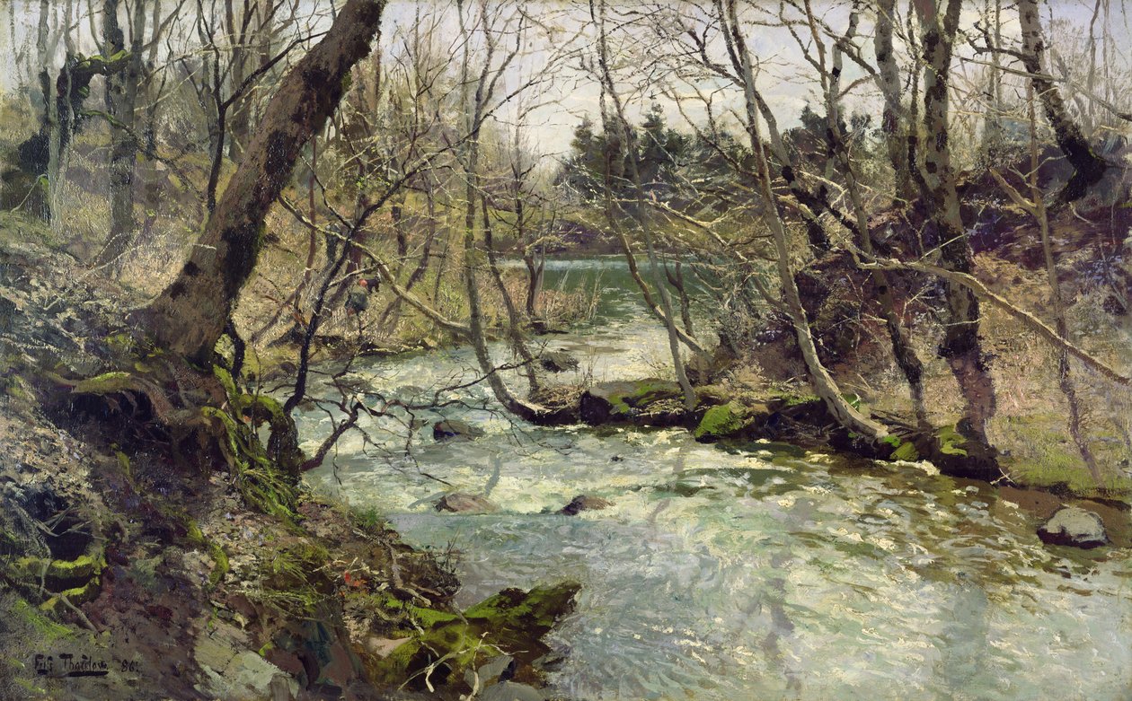 flod af Fritz Thaulow
