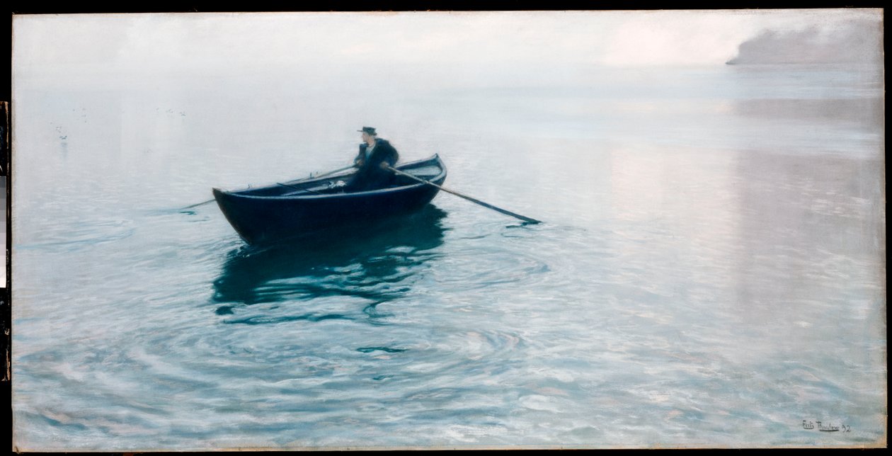 Solitude, Christiana Fjord, 1892 af Frits Thaulow