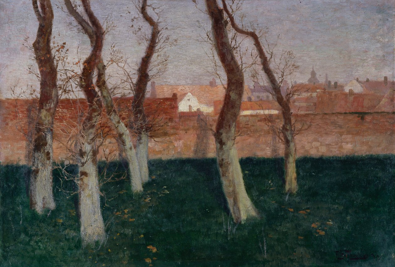 Den murede have, 1893 af Frits Thaulow