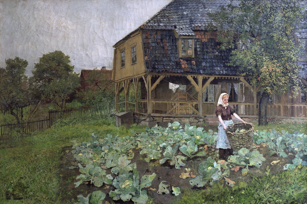 Herregården på Grunerløkka (olie på lærred) af Fritz Thaulow