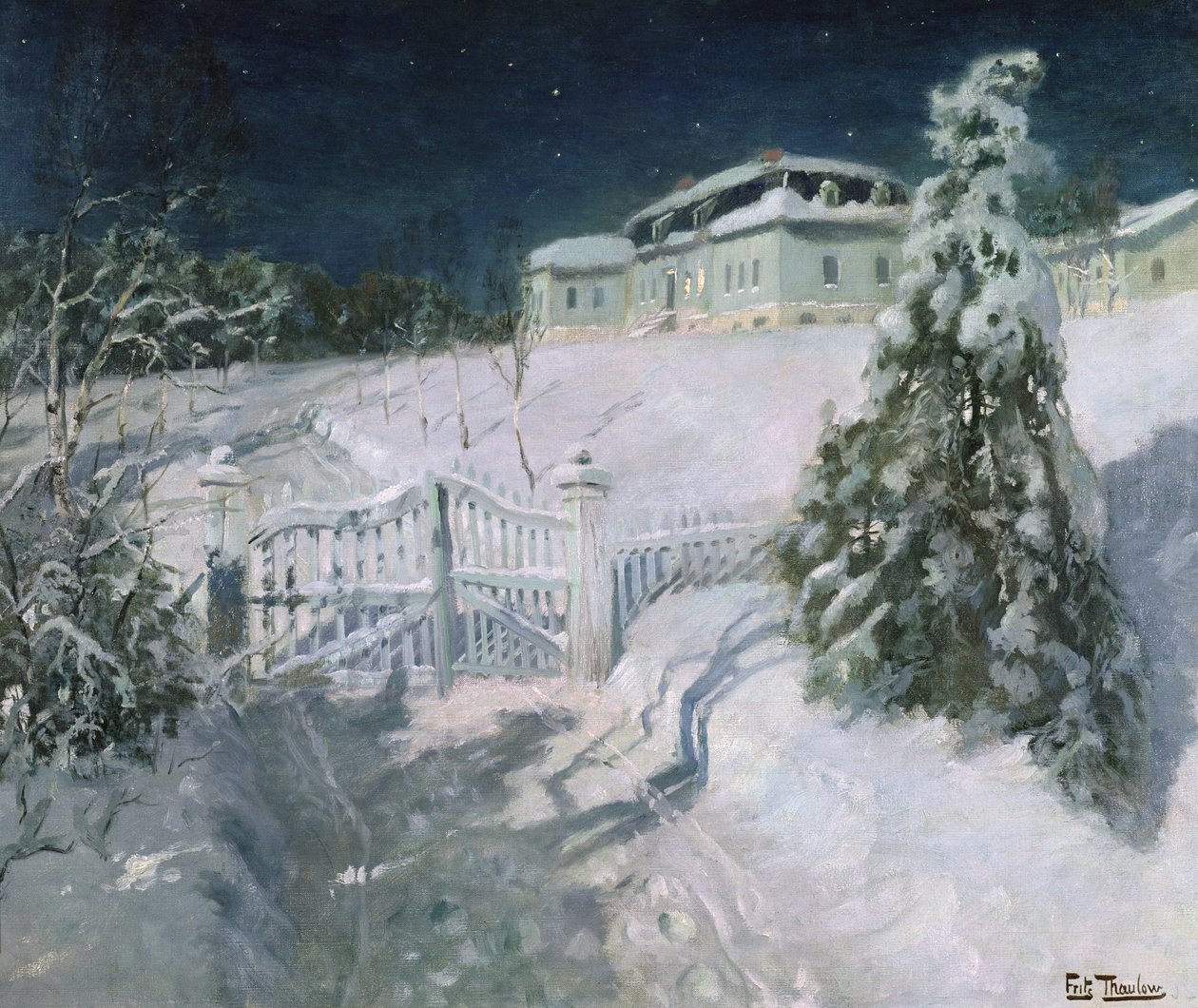 Uden titel (olie på lærred) af Fritz Thaulow