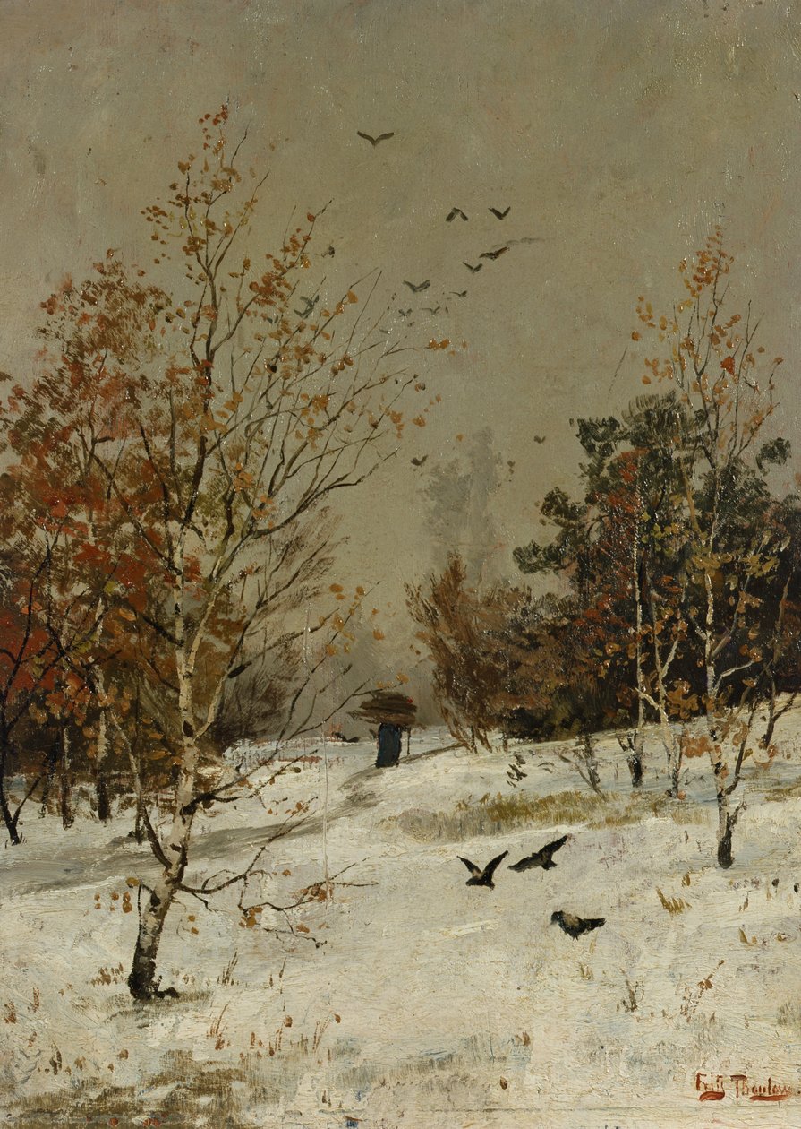 Vinter, ca. 1876 af Fritz Thaulow