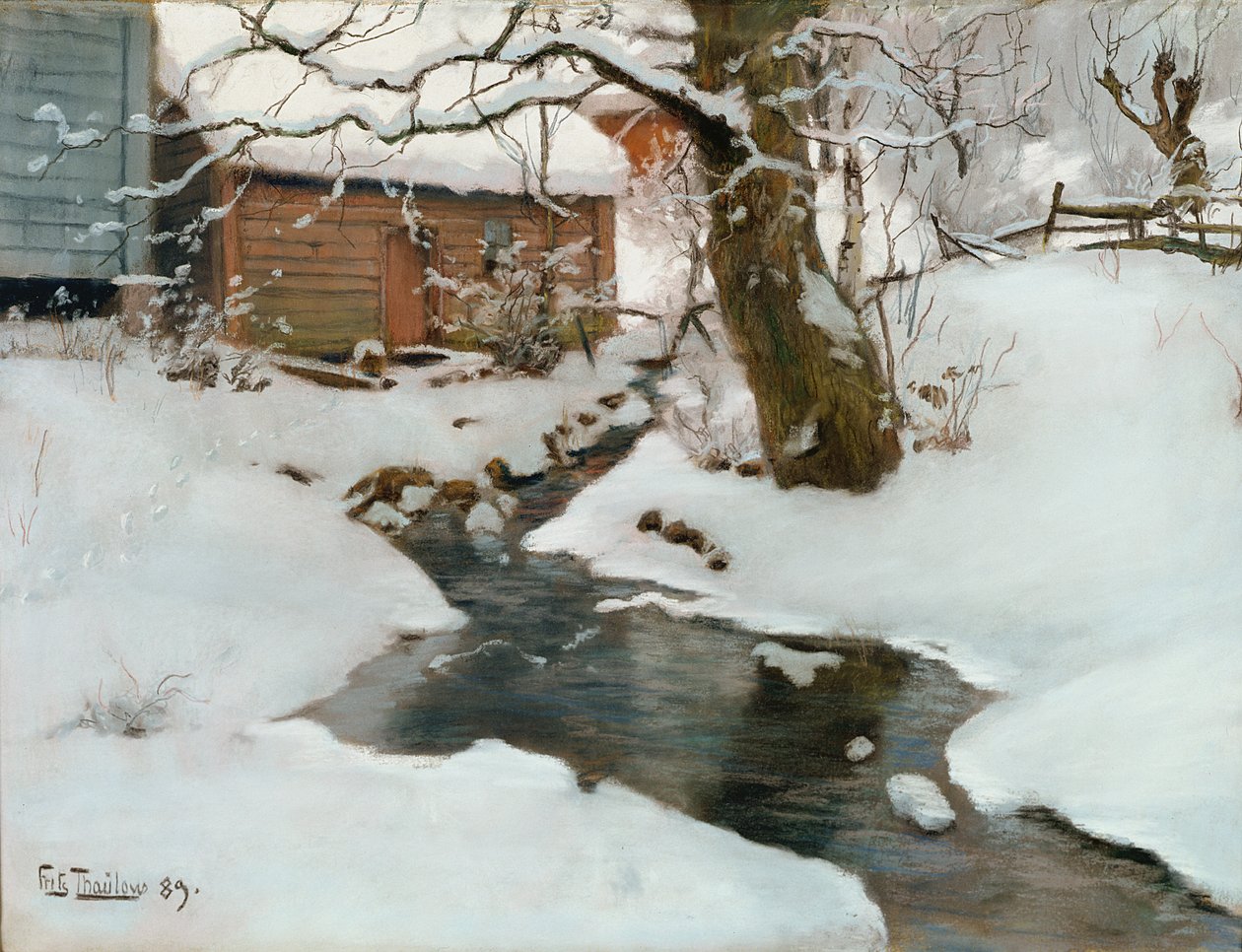 Vinter på øen Stord, 1889 af Frits Thaulow